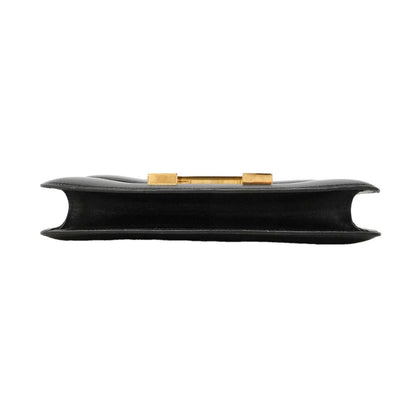 Hermes Shoulder Bag Constance 23 Box Calf Black Gold — view 3