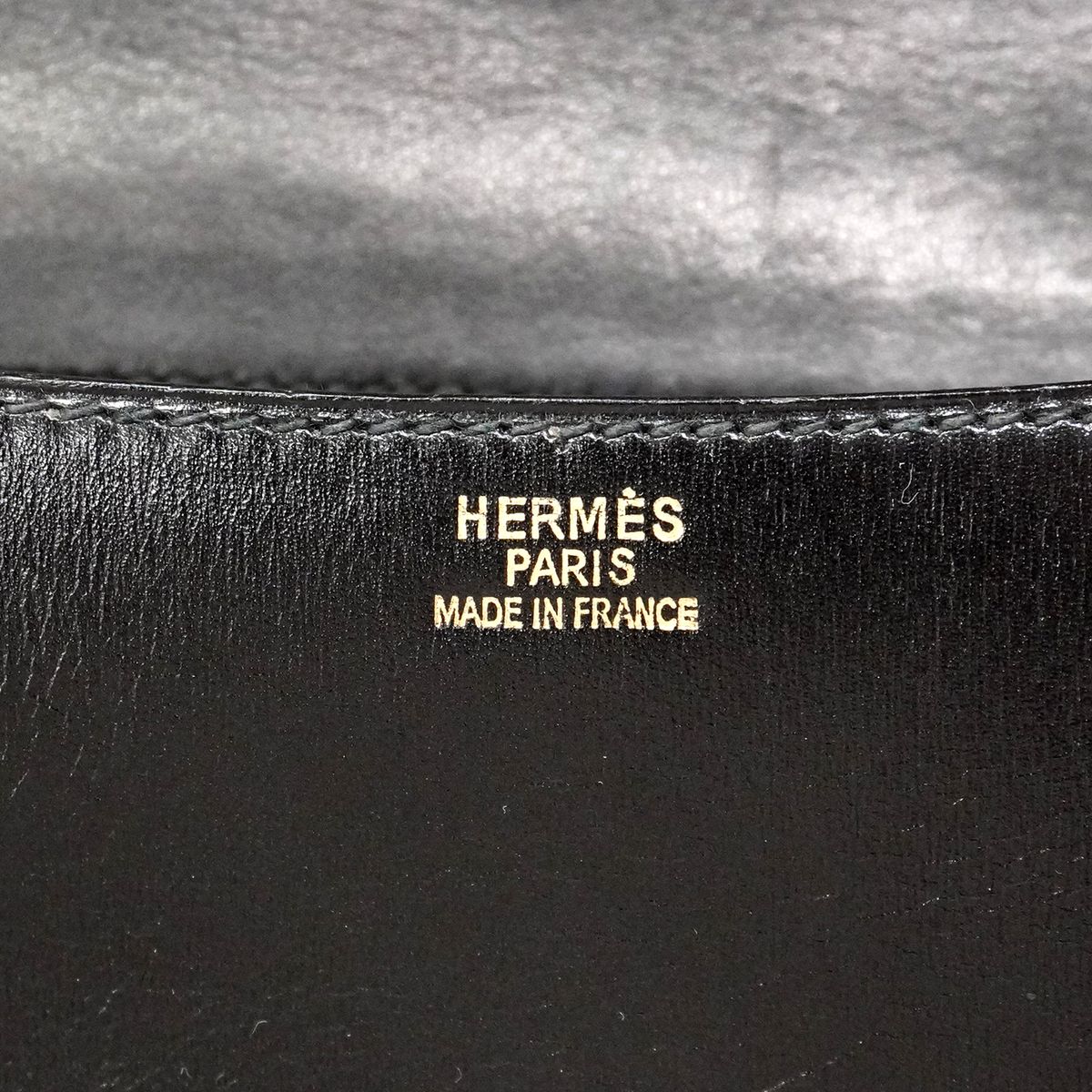 Hermes Shoulder Bag Constance 23 Box Calf Black Gold — view 5
