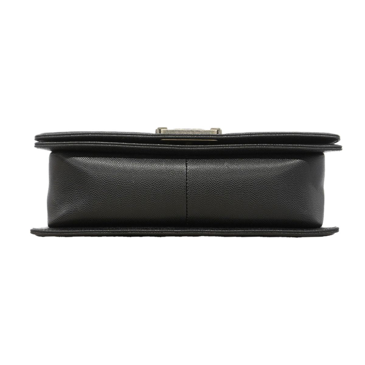Chanel Shoulder Bag Boy Caviar Leather Black Silver — view 3