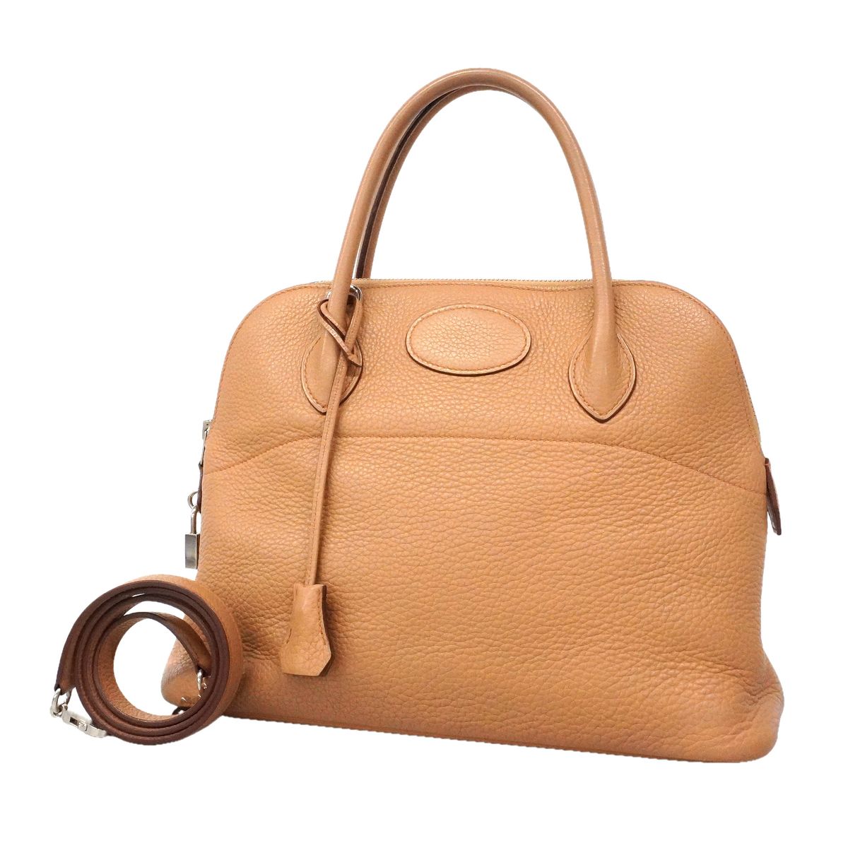 Hermes Handbag Bolide Taurillon Clemence Tabrillon Glitter Silver 2-Way Bag
