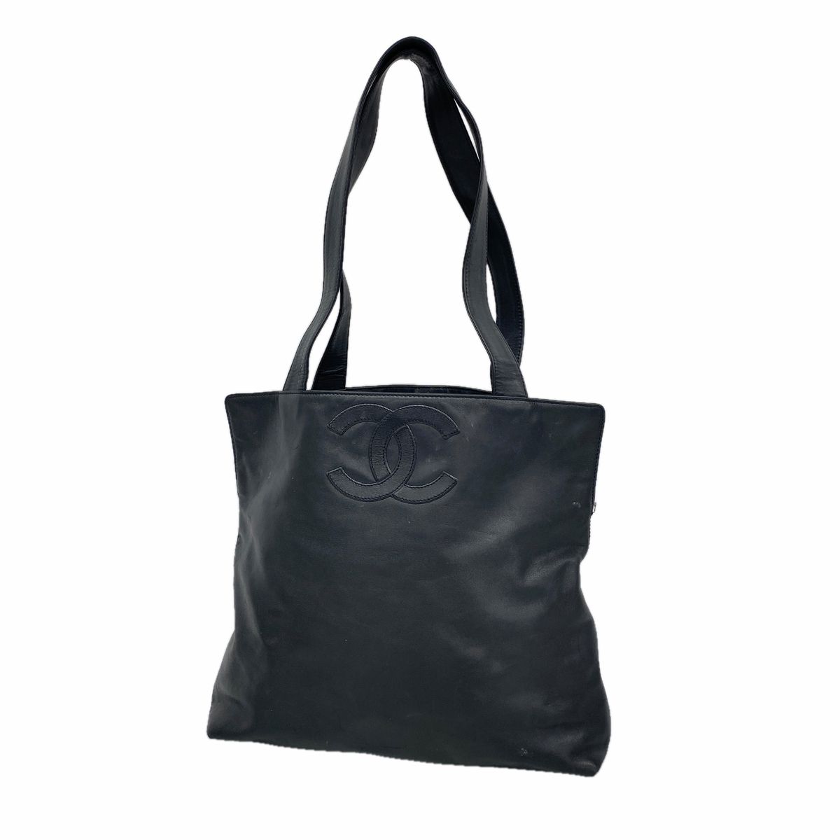 Chanel Tote Bag Lambskin Black Gold