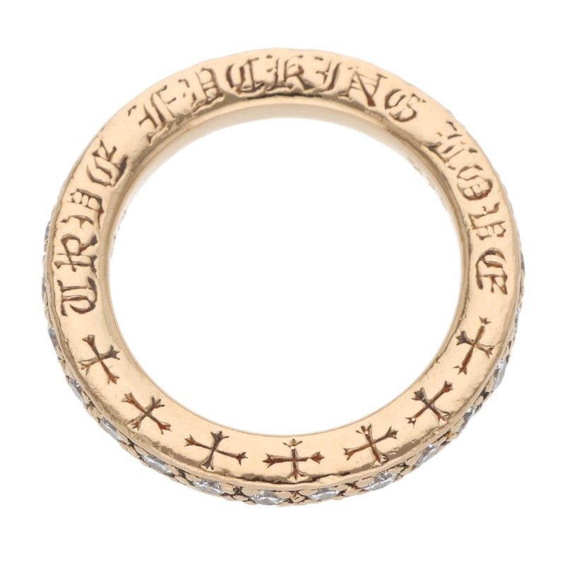 Chrome Hearts Pave Diamond Gold Ring — view 3