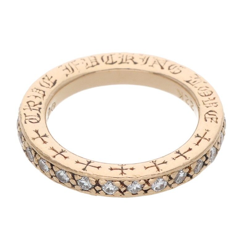 Chrome Hearts Pave Diamond Gold Ring — view 2