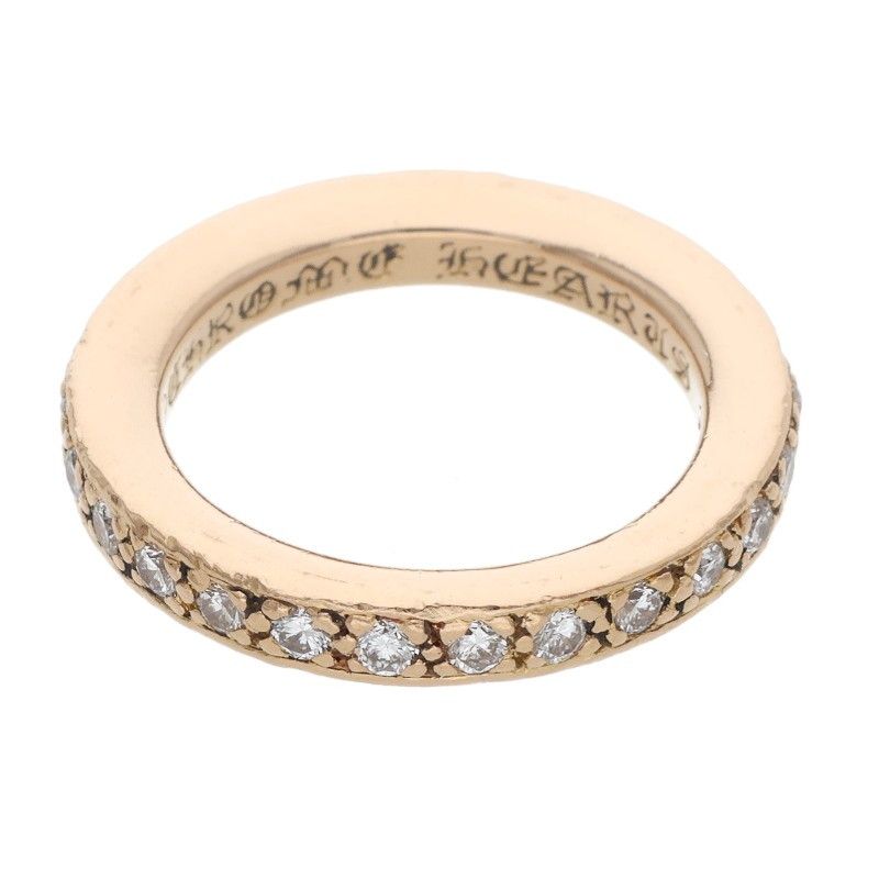Chrome Hearts Pave Diamond Gold Ring