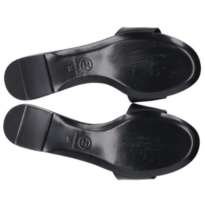 Chanel Camellia Flat Leather Sandals — view 3