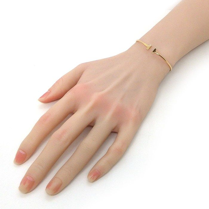 Tiffany & Co Bangle T Wire Narrow 18k Pink Gold Bracelet — view 5