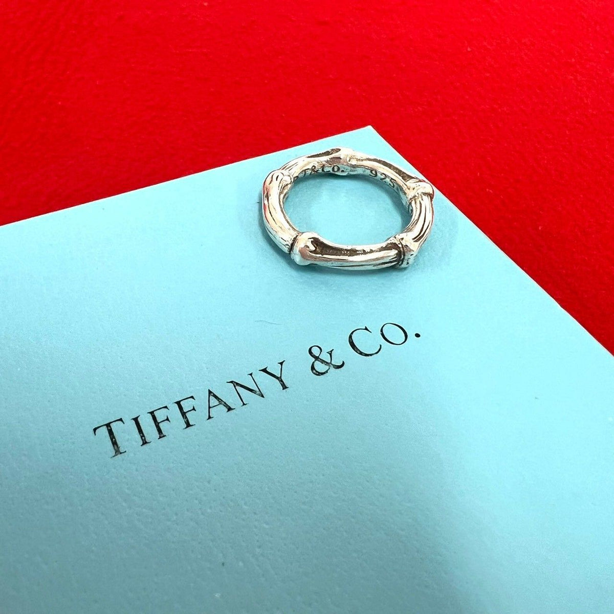 Tiffany & Co Vintage Bamboo Ring 925 Sterling Silver