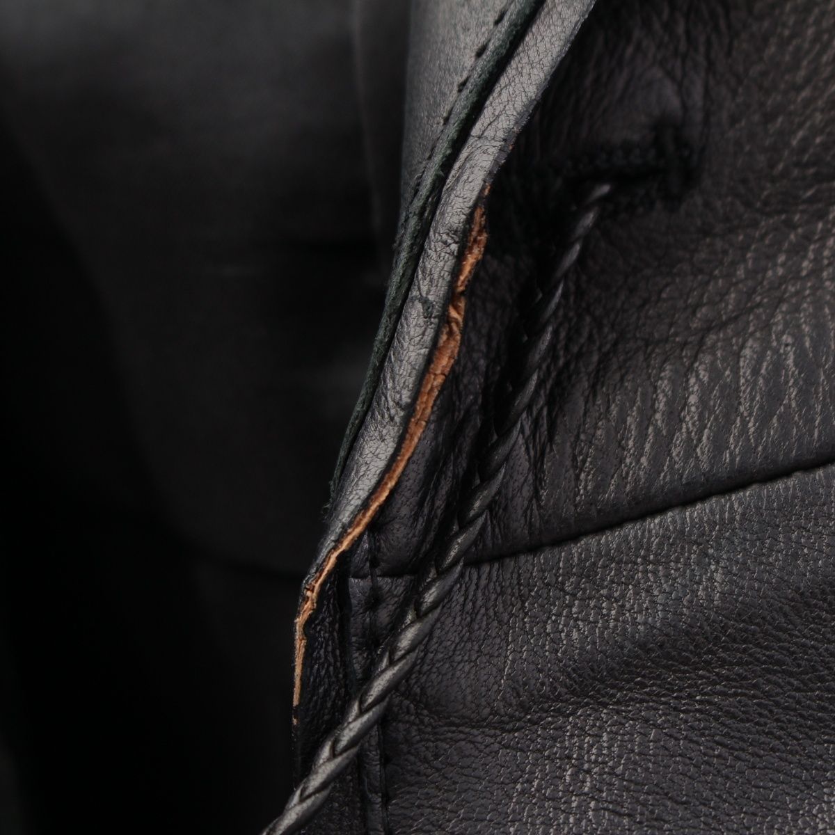 Gucci Tom Ford Era Leather Lace-up Tailored Jacket Black 40 — view 8