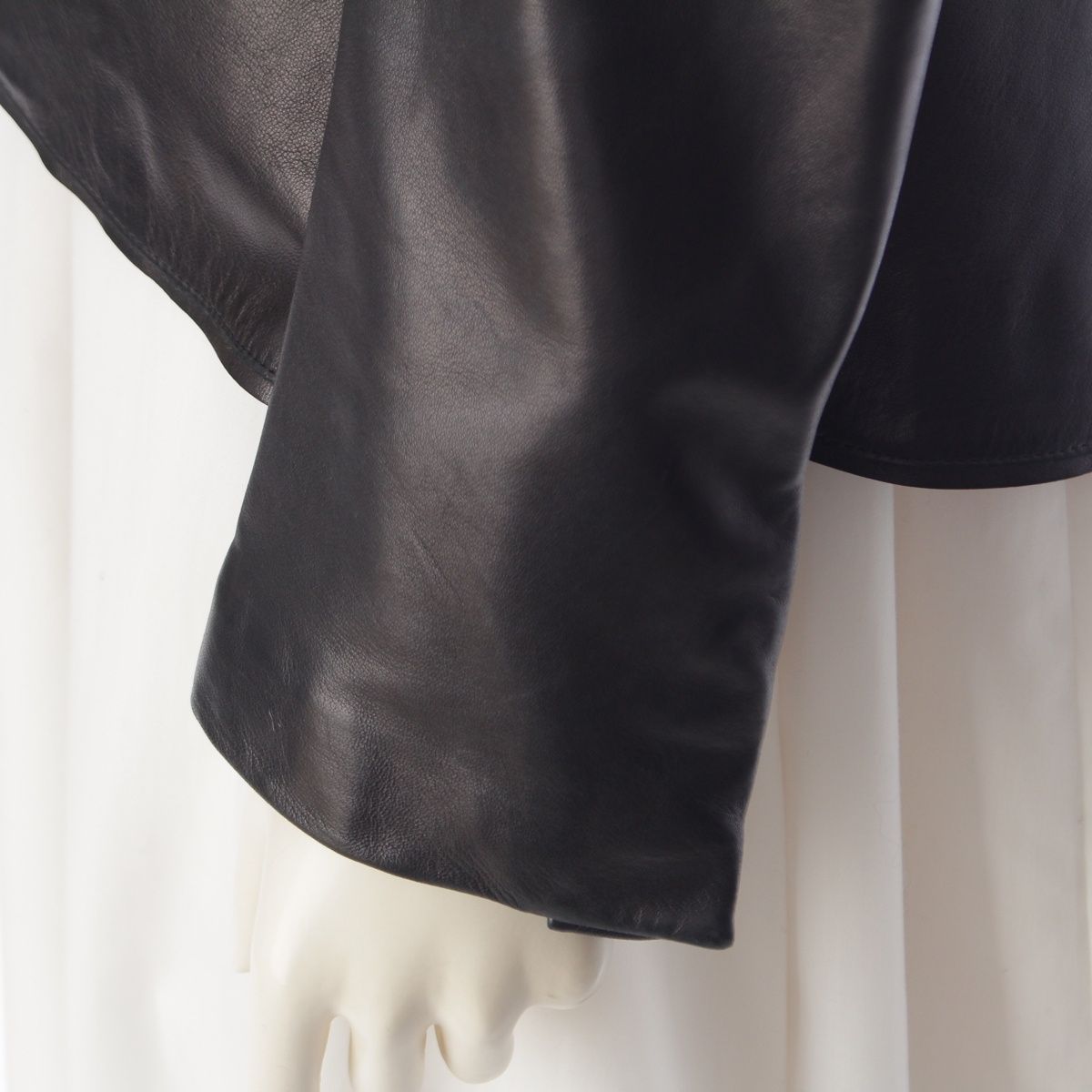 Gucci Tom Ford Era Leather Lace-up Tailored Jacket Black 40 — view 7