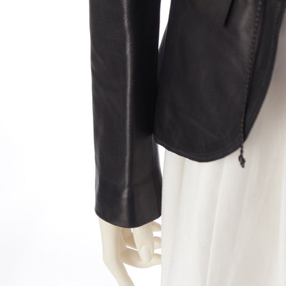 Gucci Tom Ford Era Leather Lace-up Tailored Jacket Black 40 — view 6