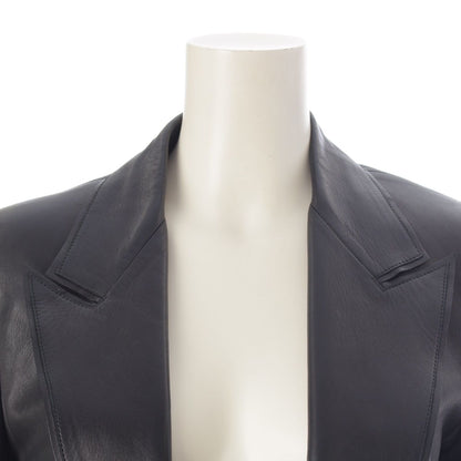 Gucci Tom Ford Era Leather Lace-up Tailored Jacket Black 40 — view 5