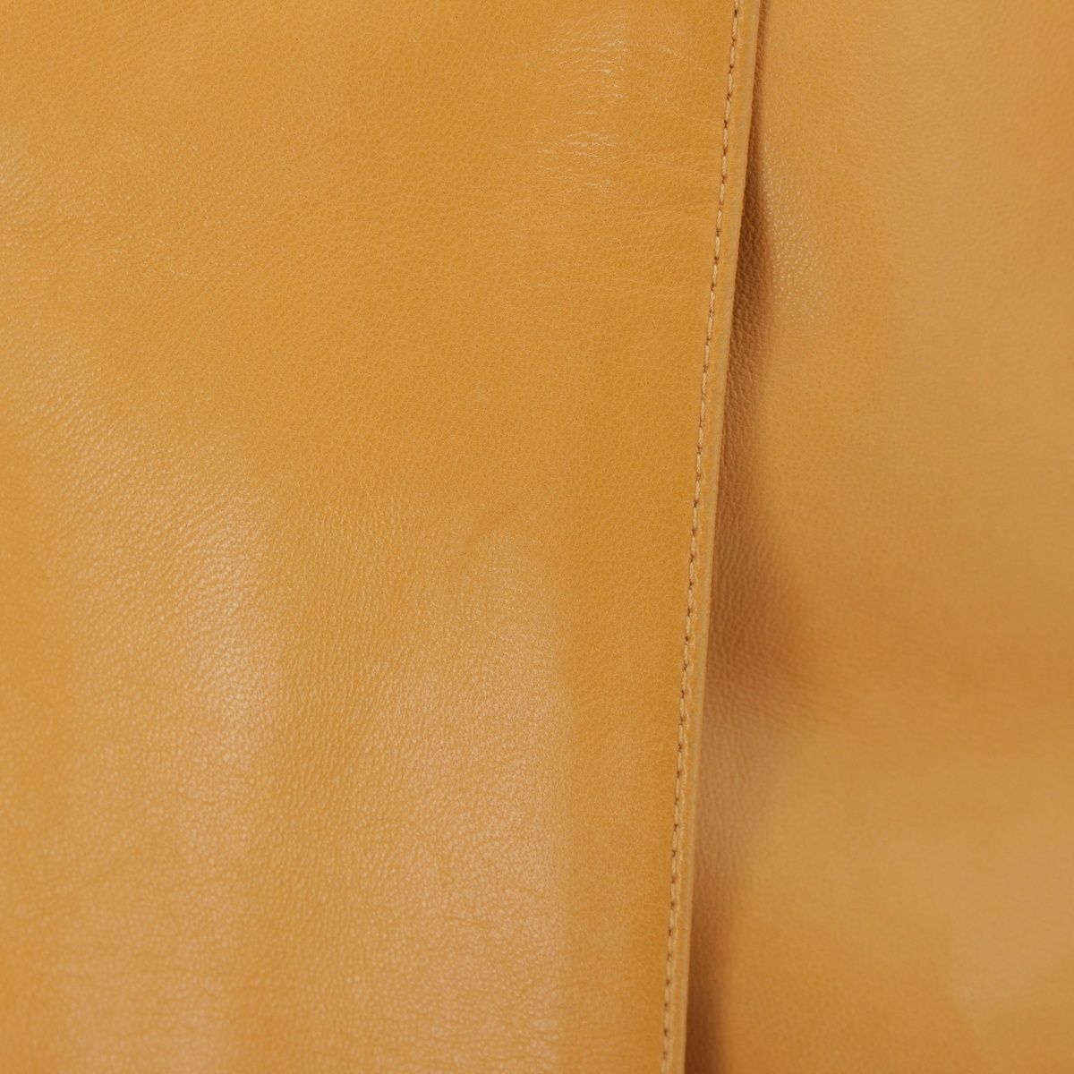 Chanel 01A Lambskin Coco Buttons Middle Skirt Yellow 38 — view 6