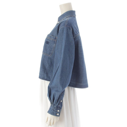 Celine Hedi Slimane Era Triomphe Sashimi Union Chien Washed Cropped Denim Long — view 3
