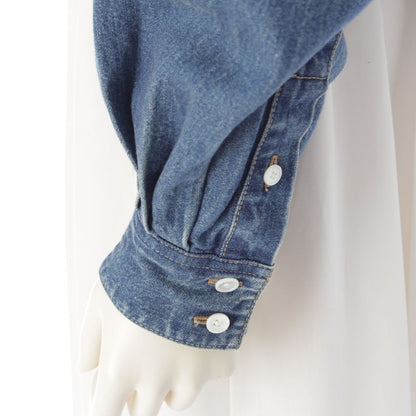 Celine Hedi Slimane Era Triomphe Sashimi Union Chien Washed Cropped Denim Long — view 7