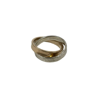 Tiffany & Co Interlocking Ring Silver Pink Gold — view 6