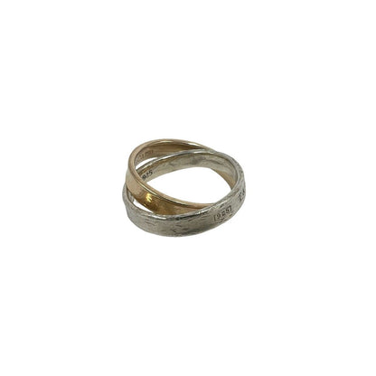 Tiffany & Co Interlocking Ring Silver Pink Gold — view 5