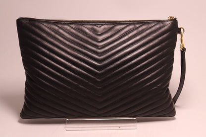 Saint Laurent Monogram Leather Clutch — view 2