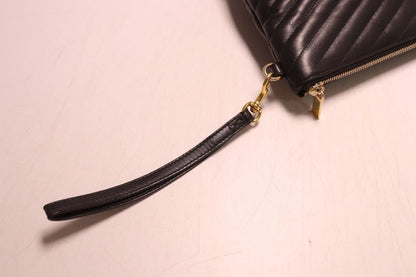 Saint Laurent Monogram Leather Clutch — view 6