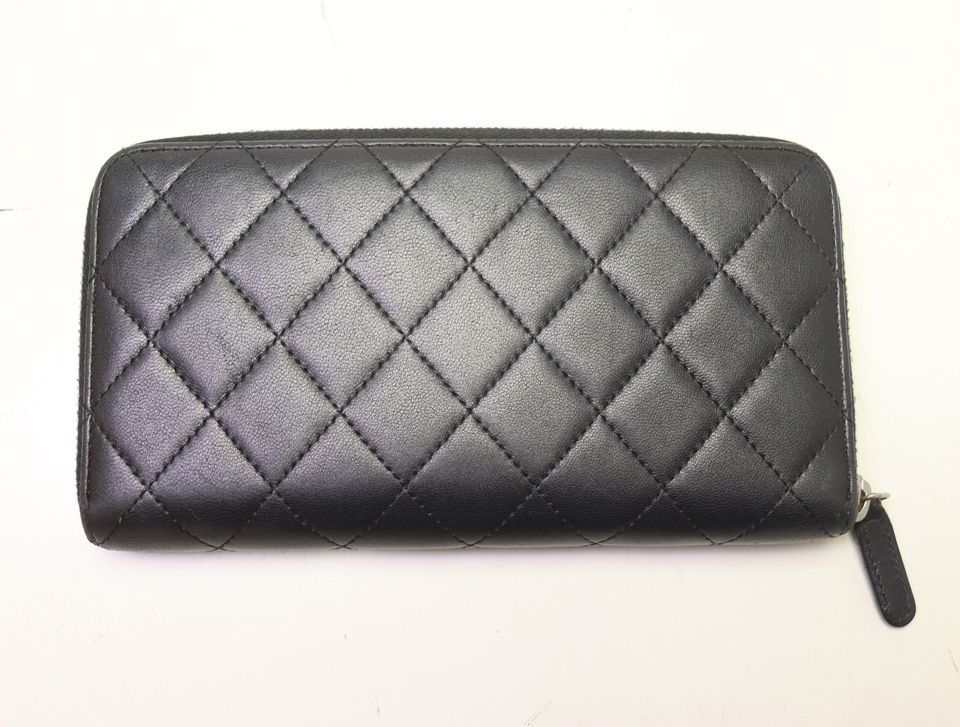Chanel Quilted Lambskin Zip Around Wallet — view 2