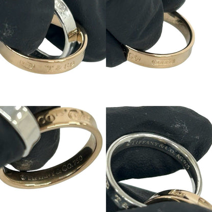 Tiffany & Co 1837 Interlocking Circle Ring Silver Pink Gold — view 3