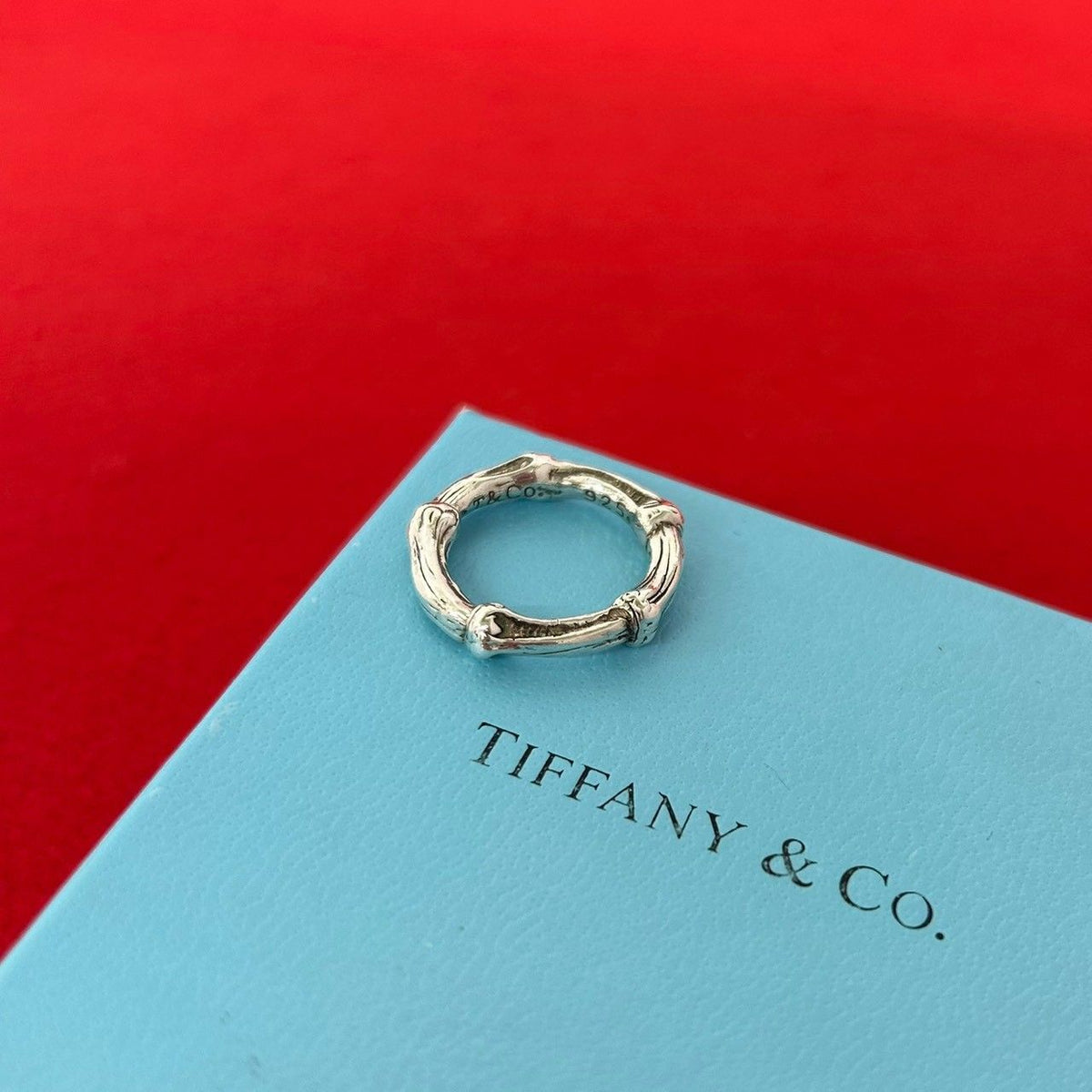 Tiffany & Co Vintage Bamboo Ring 925 Sterling Silver
