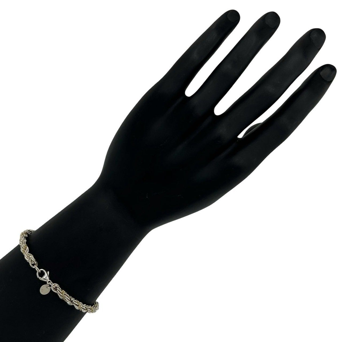 Tiffany & Co Twisted Rope Bracelet Silver Yellow Gold — view 2