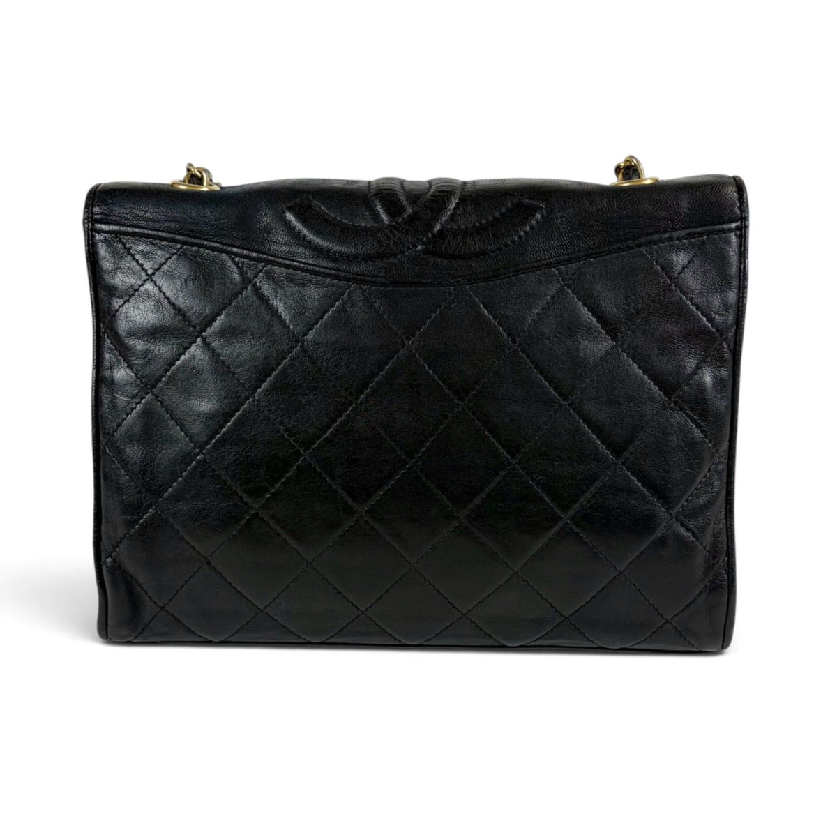 Chanel Coco Chain Shoulder Bag CC Logo Lambskin Black — view 4
