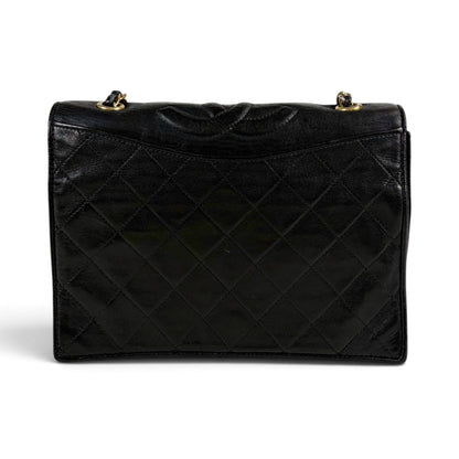 Chanel Coco Chain Shoulder Bag CC Logo Lambskin Black — view 3