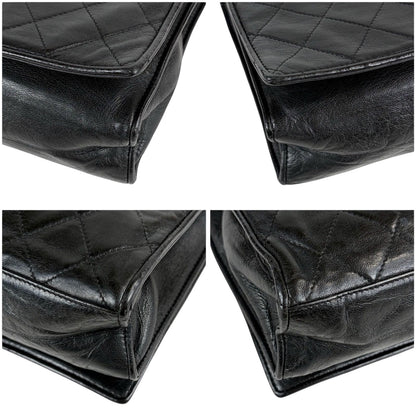 Chanel Coco Chain Shoulder Bag CC Logo Lambskin Black — view 8