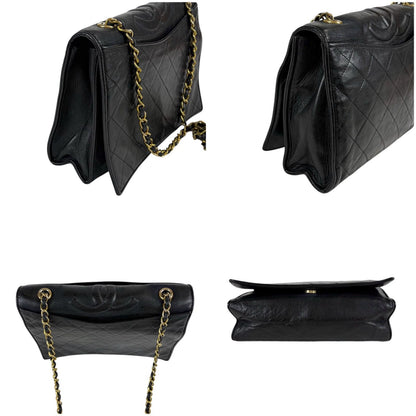Chanel Coco Chain Shoulder Bag CC Logo Lambskin Black — view 6
