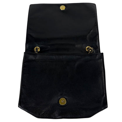 Chanel Coco Chain Shoulder Bag CC Logo Lambskin Black — view 5