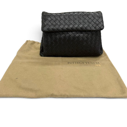 Bottega Veneta Intrecciato Leather Clutch Black — view 2