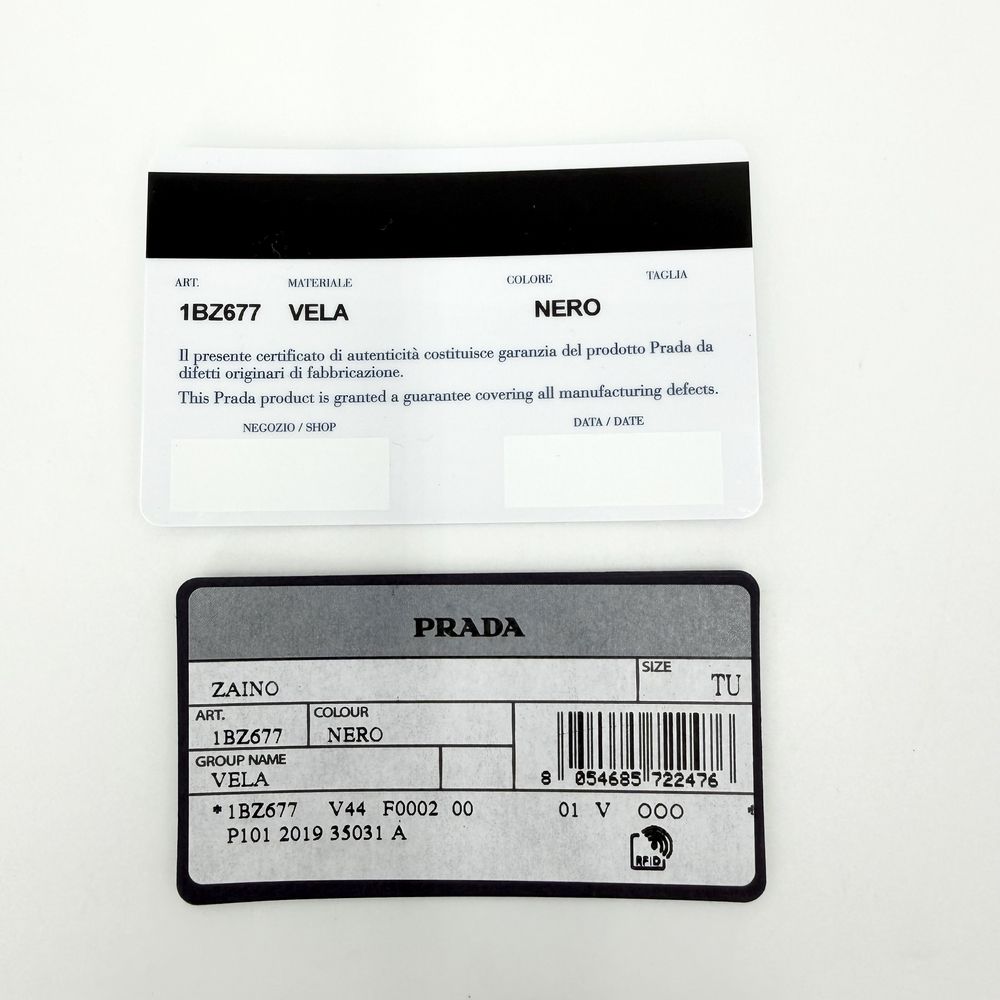 Prada Backpack Triangle Logo Nylon Black Silver — view 8