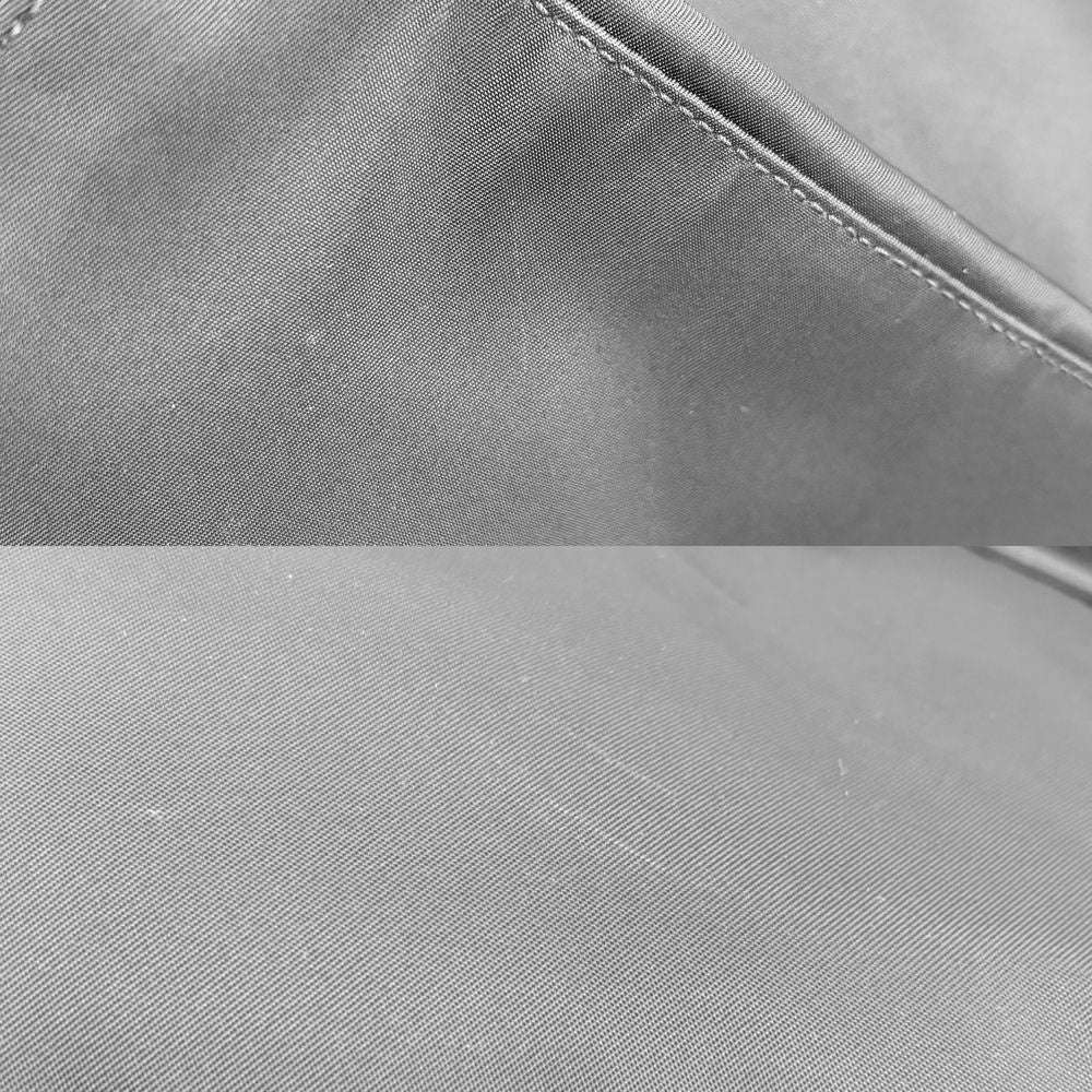 Prada Backpack Triangle Logo Nylon Black Silver — view 7