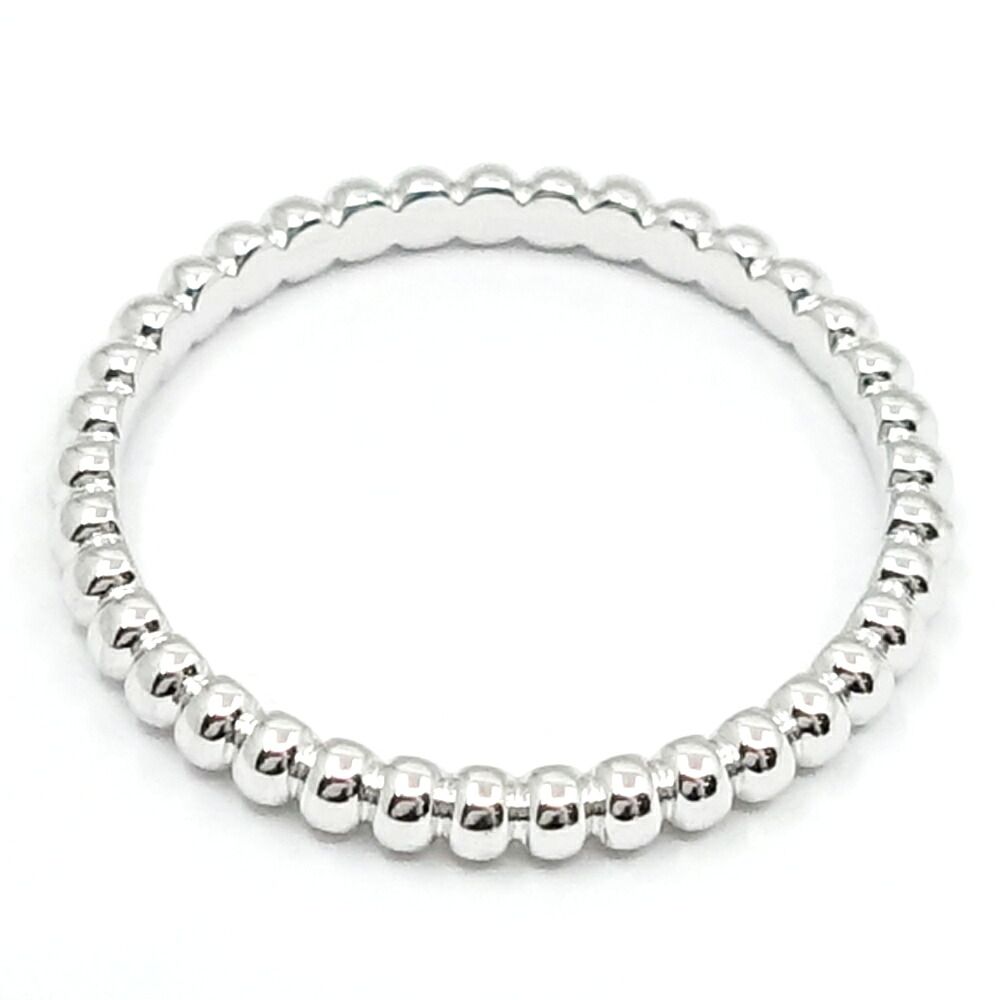 Van Cleef & Arpels 18k White Gold Perlee Pearl Ring Small — view 7