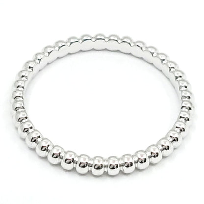 Van Cleef & Arpels 18k White Gold Perlee Pearl Ring Small — view 7