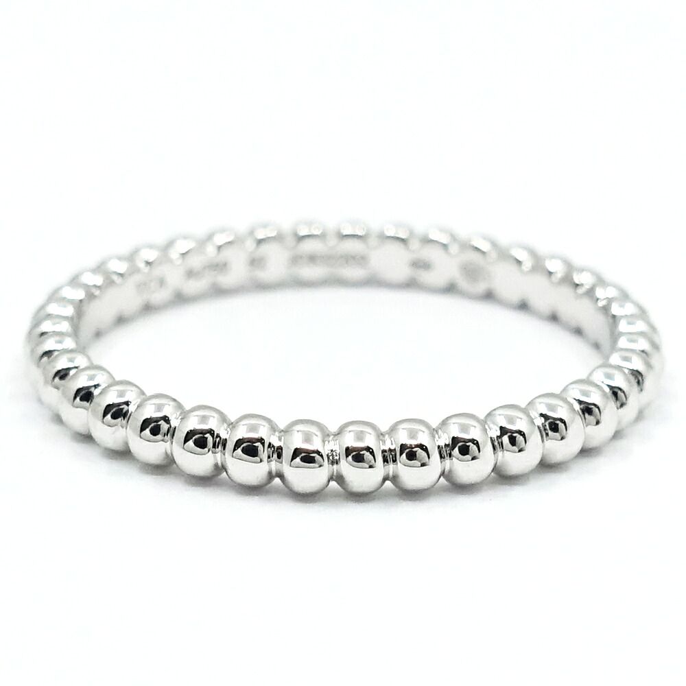 Van Cleef & Arpels 18k White Gold Perlee Pearl Ring Small — view 5