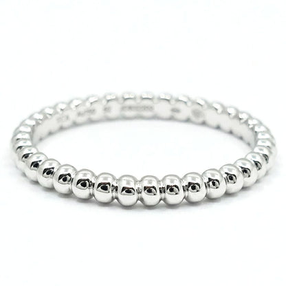 Van Cleef & Arpels 18k White Gold Perlee Pearl Ring Small — view 5