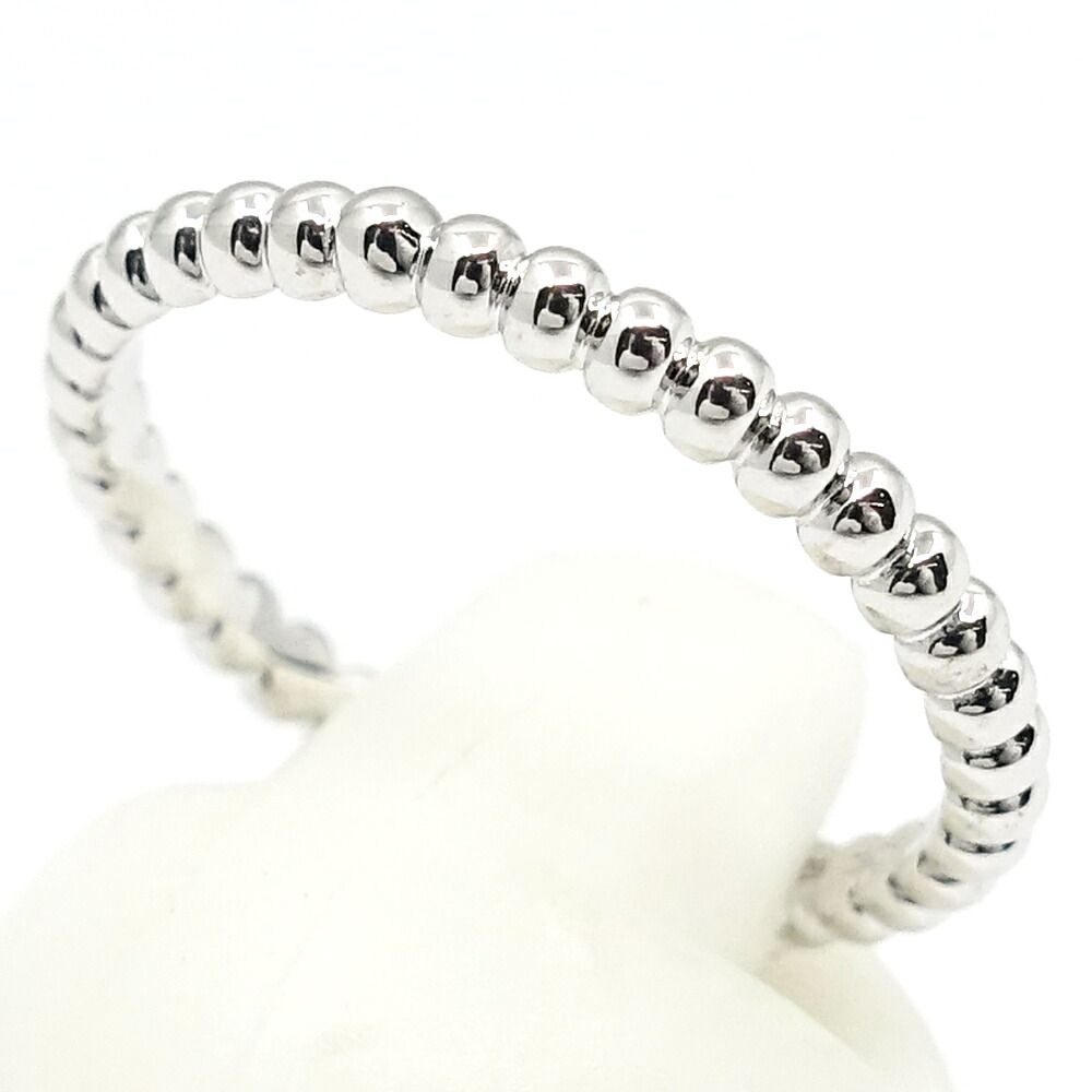 Van Cleef & Arpels 18k White Gold Perlee Pearl Ring Small — view 4