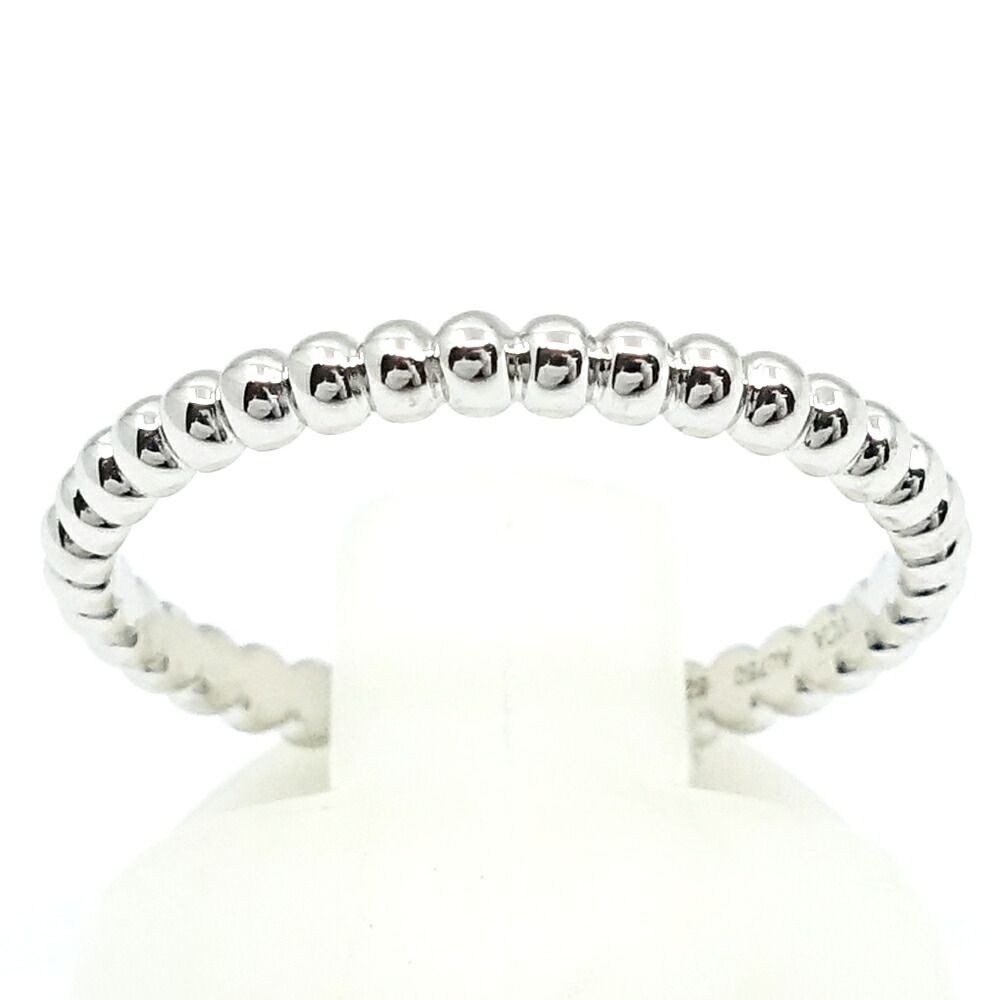 Van Cleef & Arpels 18k White Gold Perlee Pearl Ring Small — view 2