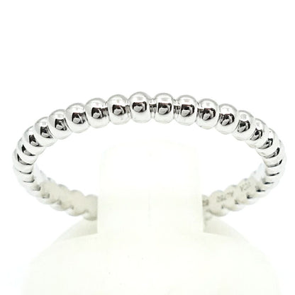 Van Cleef & Arpels 18k White Gold Perlee Pearl Ring Small — view 2
