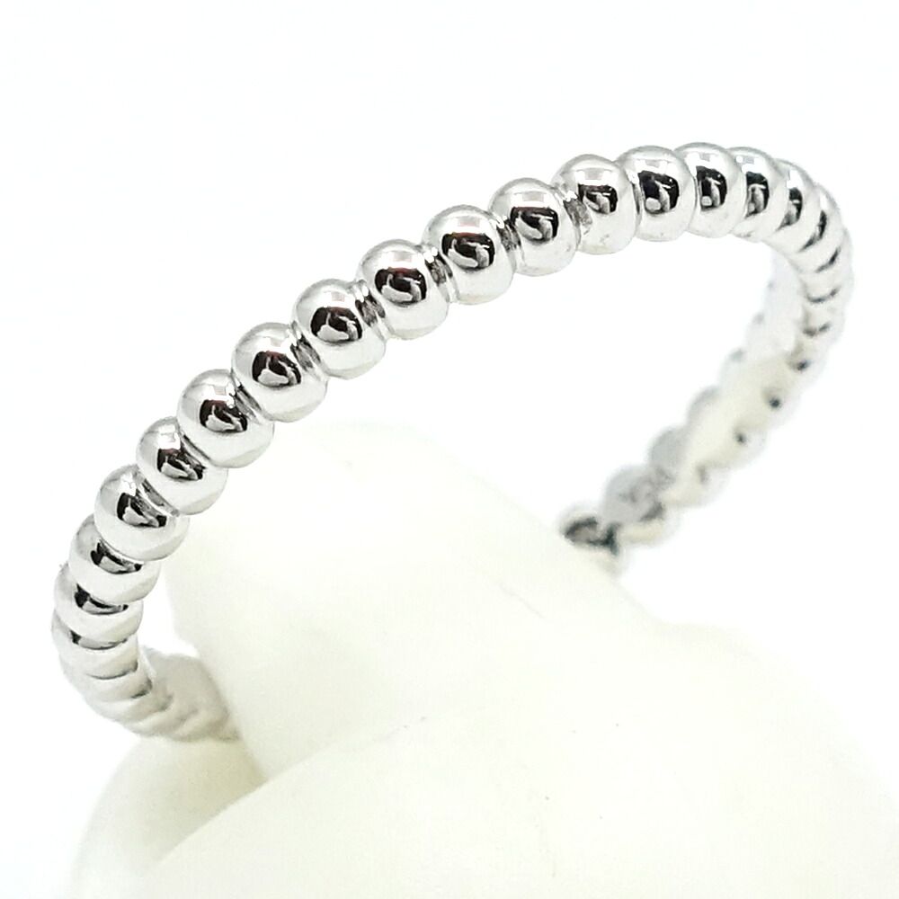 Van Cleef & Arpels 18k White Gold Perlee Pearl Ring Small — view 3