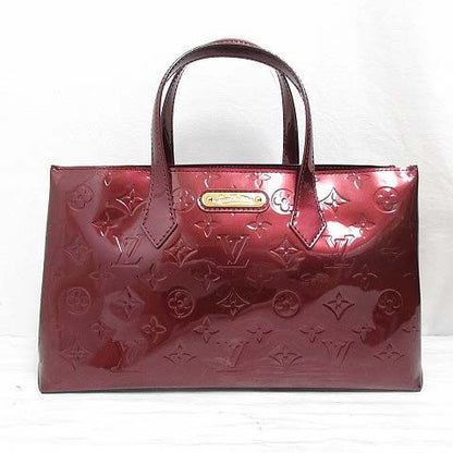 Louis Vuitton Monogram Vernis Wilshire PM Hand Bag Rouge Fauvist Patent Leather