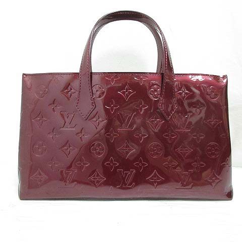 Louis Vuitton Monogram Vernis Wilshire PM Hand Bag Rouge Fauvist Patent Leather — view 3