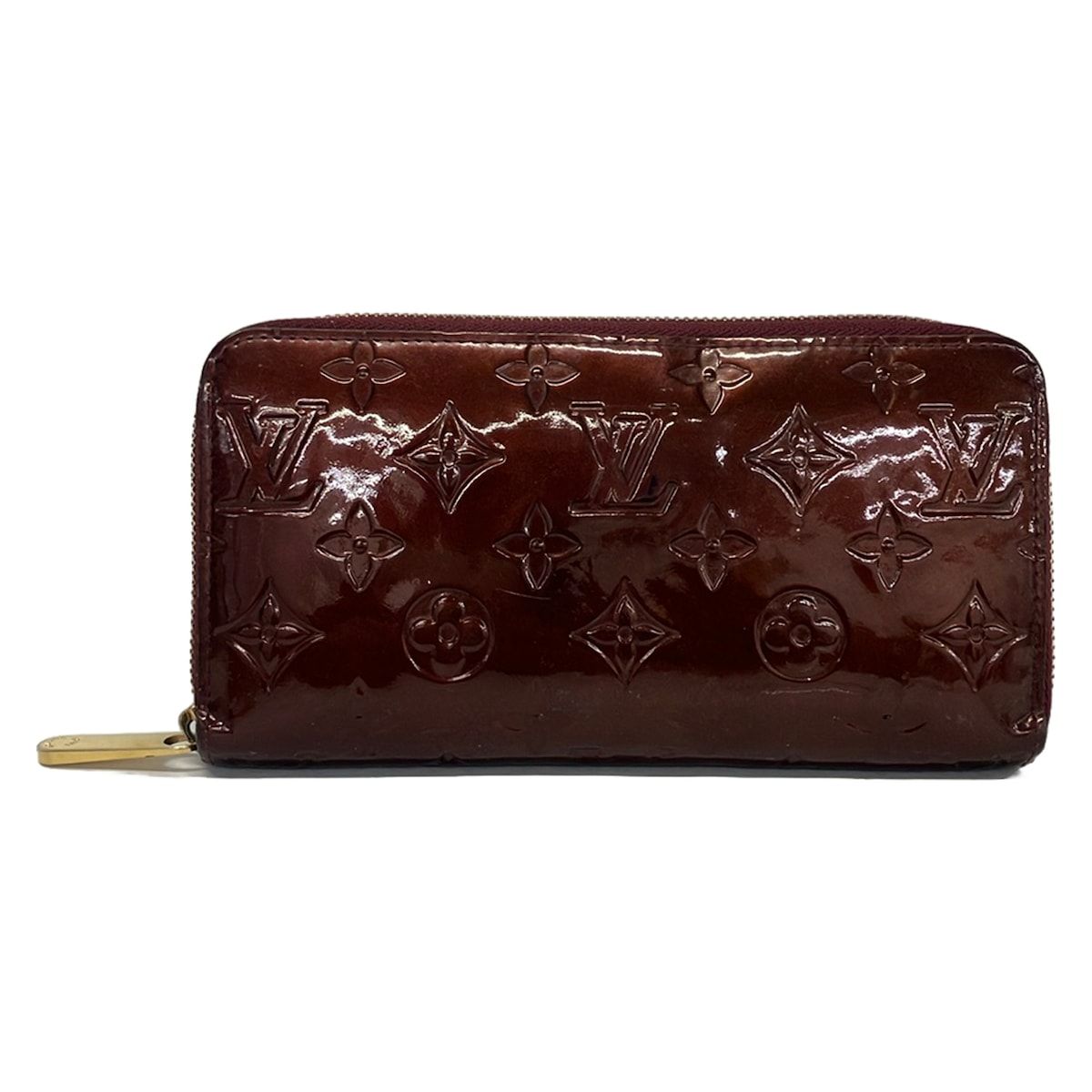 Louis Vuitton Wallet Monogram Vernis Zippy Amarante Leather