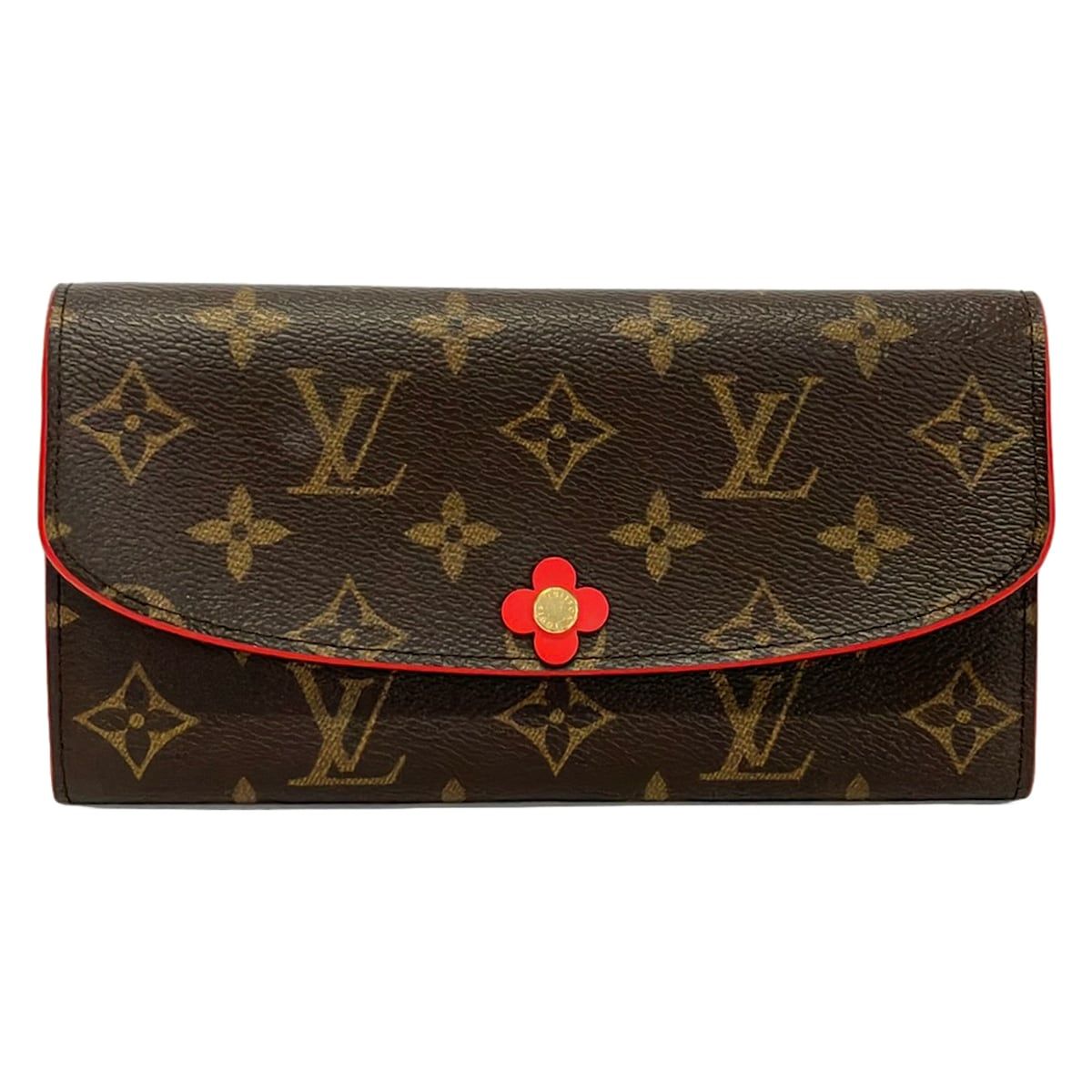 Louis Vuitton Wallet Monogram Portefeuille Emily Poppy Red