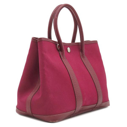 Hermes Tote Bag Garden Party TPM 30 Toile Office Buffalo Rouge Amperial Silver — view 2