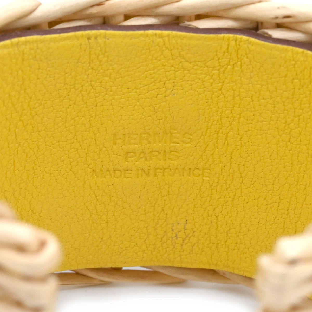 Hermes Bracelet Collier de Chien Medor Picnic Veau Barenia Rattan Jaune Naple — view 7