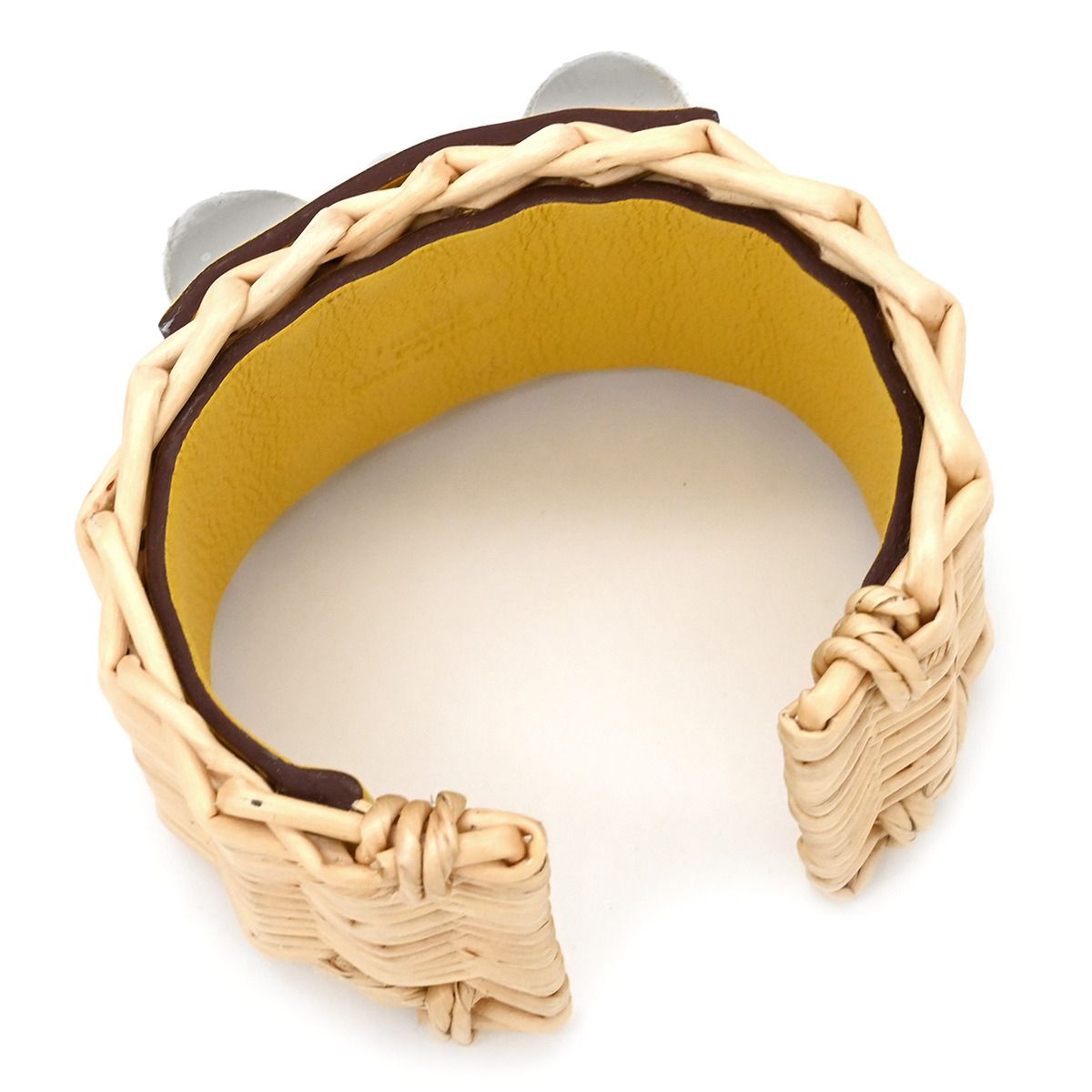 Hermes Bracelet Collier de Chien Medor Picnic Veau Barenia Rattan Jaune Naple — view 2