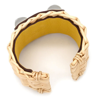 Hermes Bracelet Collier de Chien Medor Picnic Veau Barenia Rattan Jaune Naple — view 2